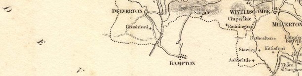 Map of Bampton and Stawley